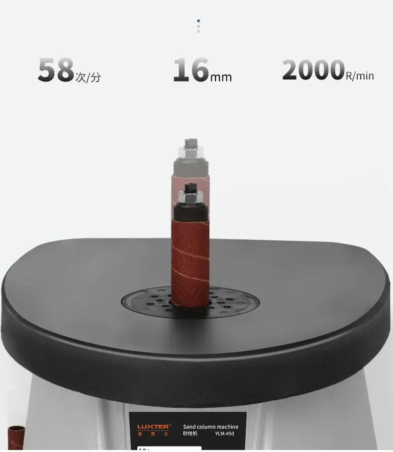 AC220V450W 2000RPM 14-inch bench-top cylindrical sander woodworking round grinding machine sanding multi-size processing