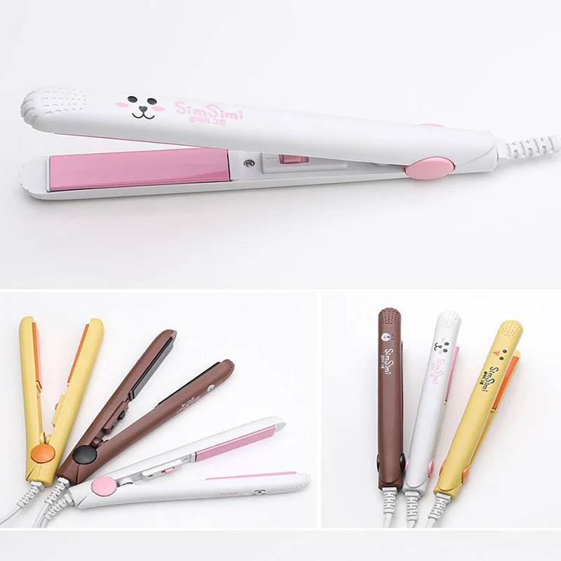 Утюжок для выпрямления волос Выпрямитель керамический розовый гофрированные