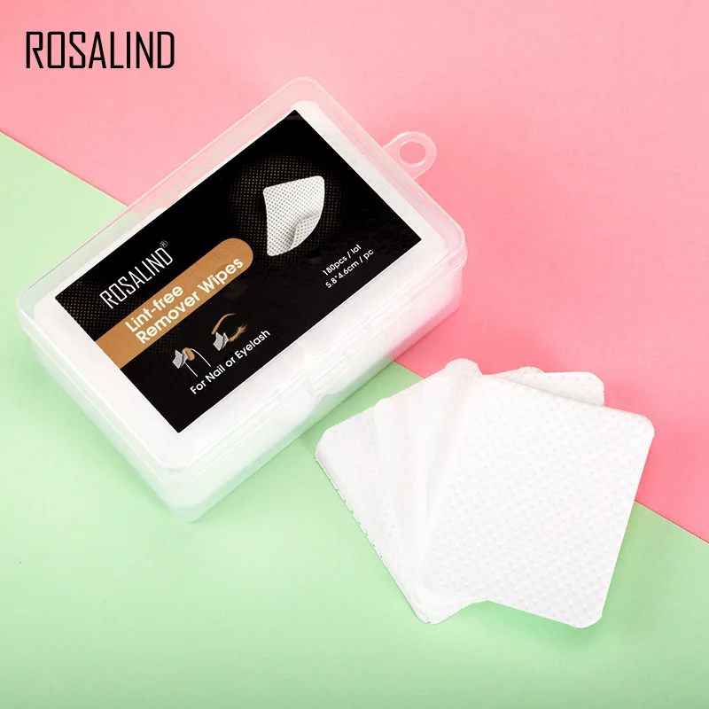 Безворсовые салфетки ROSALIND для ногтей 180 шт./лот гель лака и средства удаления