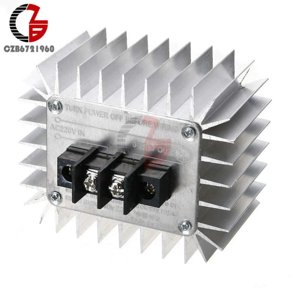 AC 220V 5000W высокой мощности SCR регулятор скорости двигателя регулятор напряжения электронный затемнение Attemperation терморегуляционный модуль