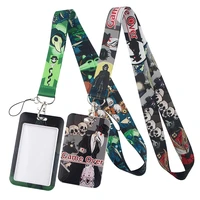 yl12 plague doctor lanyard credit card id badge holder key ring bag student travel bank bus business punk accessories gifts