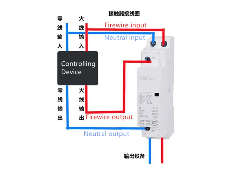 Бытовой контактор 2P/3P/4P 220 В переменного тока 50/60 Гц мини-однофазные контакторы