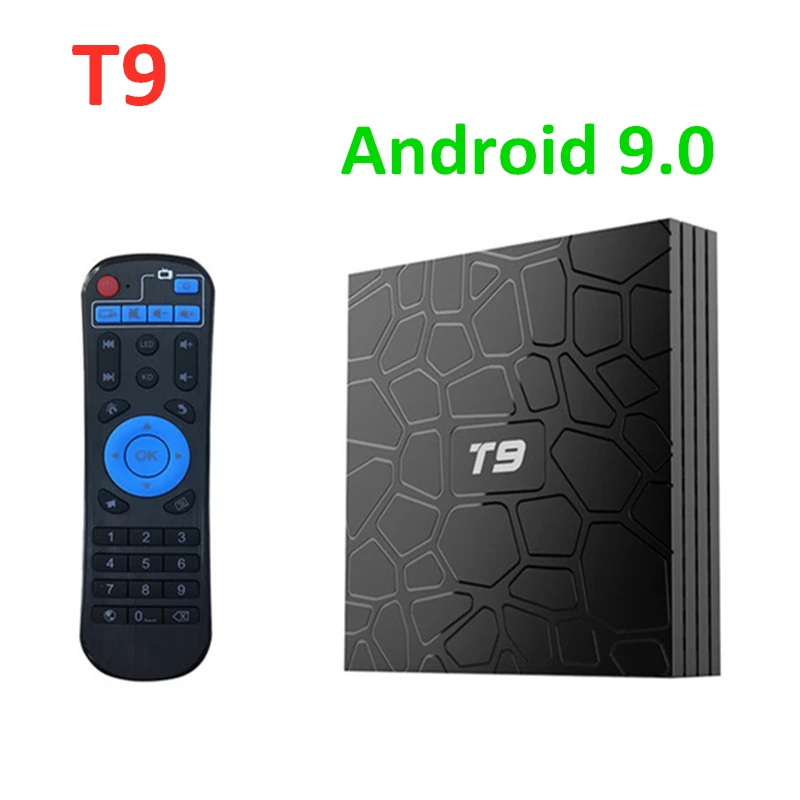 4 ГБ ОЗУ 64 Гб ПЗУ Android 9 0 ТВ приставка T9 RK3318 четырехъядерный USB 3 Smart Ultra HD 4K