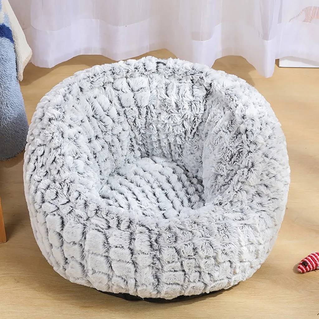 

Transer hondenmand Cats blanket Dog Round Cat Winter Warm Sleeping Bag Long Plush Soft Pet Bed Calming Bed house for cat P30