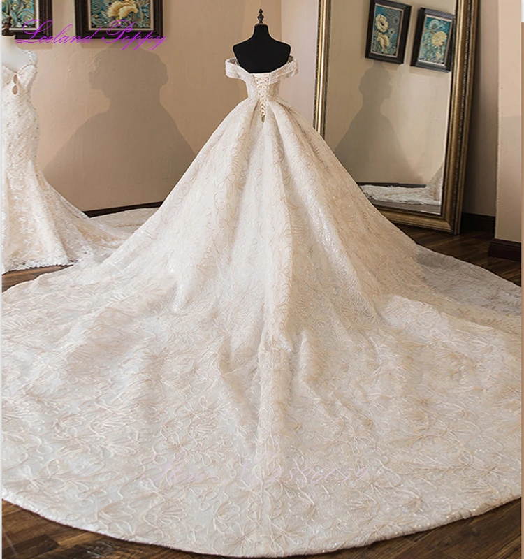 Роскошное бальное платье, свадебные платья, без рукавов, с жемчугом, с открытыми плечами, длина до пола, Vestido de Novia, свадебные платья