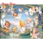 5d алмазная живопись новые поступления Портретные картины разразразы вышитый бриллиантами Ангел Мозаика Декор детской комнаты