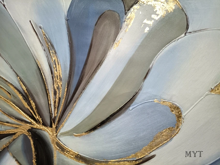 

Thick 3D White Flower Paintings 100% Hand Painted Oil Painting Wall Art Paintings Wall Picture Unframed Home Wall Decor Piece