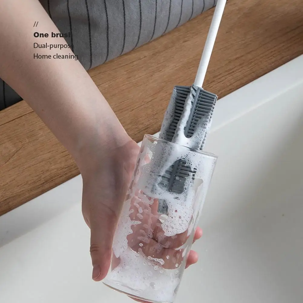 Силиконовая щетка для чистки стекла ложки с длинной ручкой чашка уборки Чай