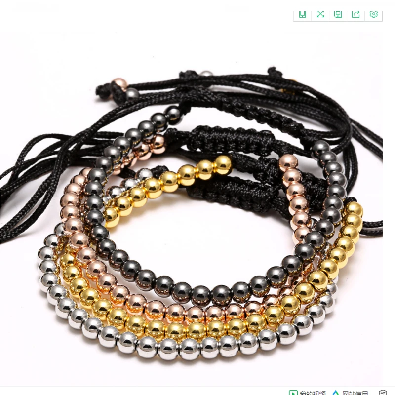 Браслеты из нержавеющей стали для мужчин и женщин ювелирные украшения бисера под