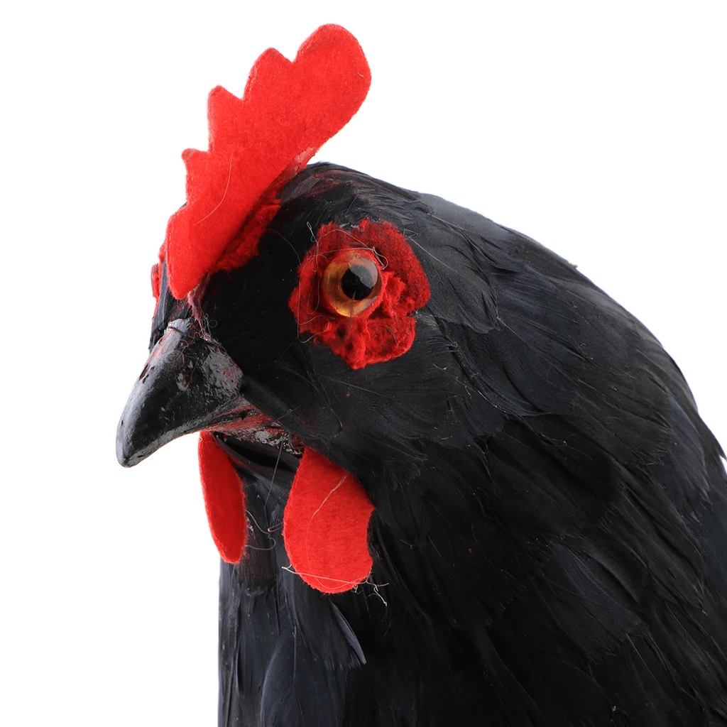 

Simulation Rooster False Rooster for Home Decoration Black