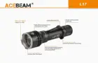 Светодиодный фонарик ACEBEAM L17 с дальностью действия 802 м, 1400 люмен, белый или красный фонарик для охоты, использует 1x18650-красный