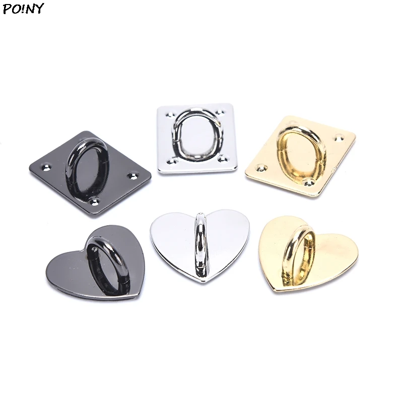 

10pcs 25mm Non-detachable Metal Heart O&D Ring Side Clip Buckle Hardware Hook Accessories DIY Arch Bridge Pendant Hanger