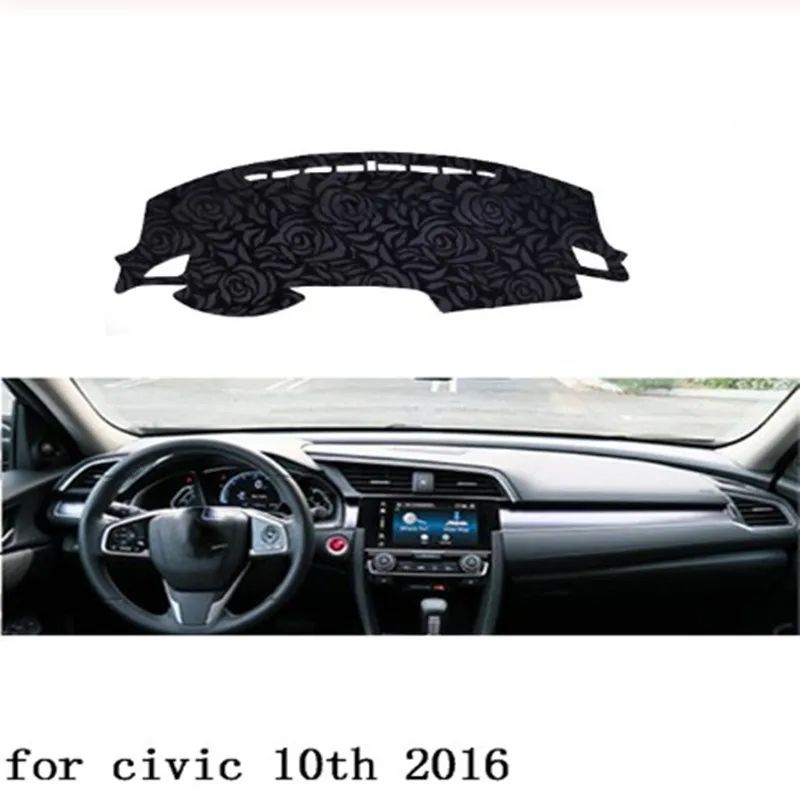 Нескользящий коврик для приборной панели с рисунком розы чехол автомобильная