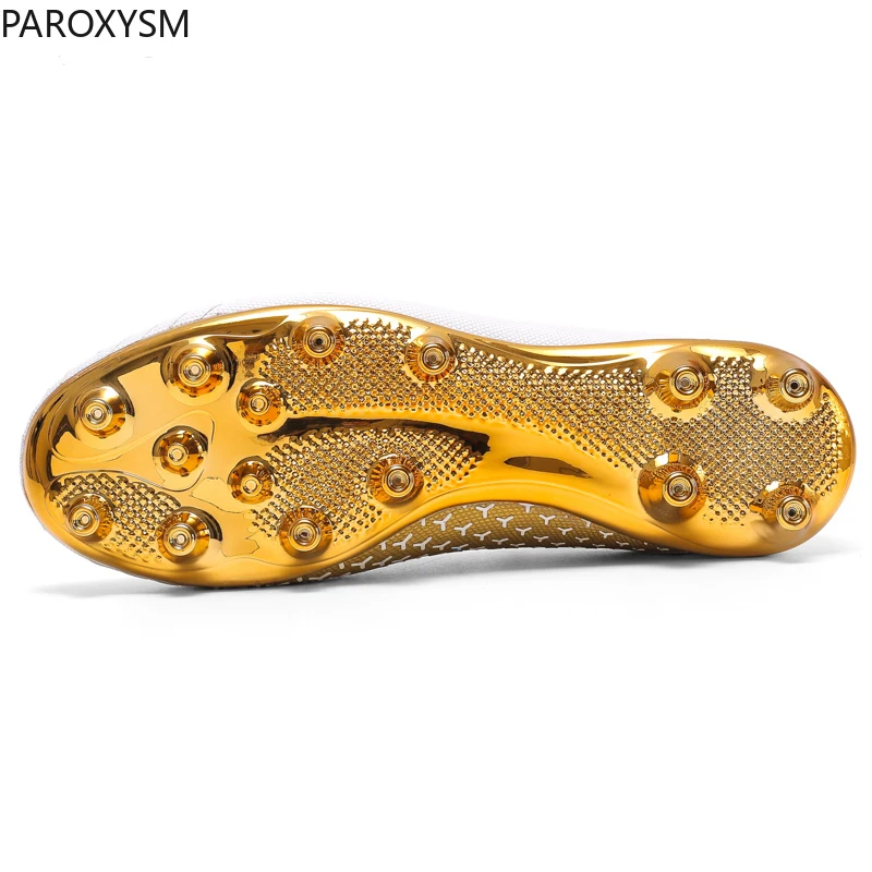 PAROXYSM белые/черные золотые мужские футбольные бутсы высокие женские Botas De Futbol