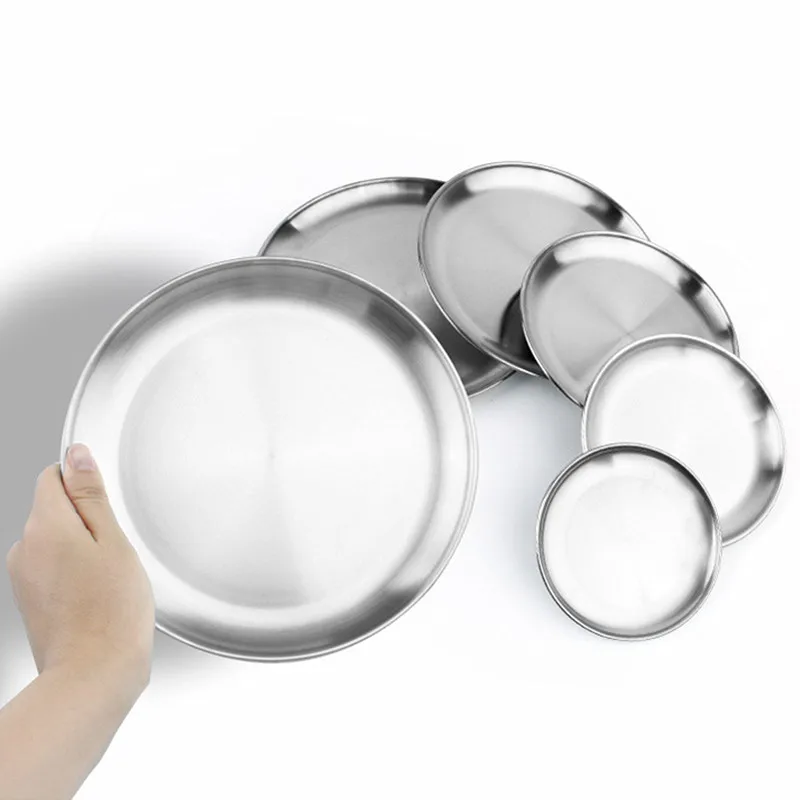 Фруктовая тарелка из нержавеющей стали Стандартная Круглая обеденная для