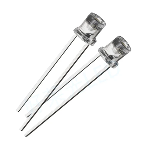 1000 шт. 3 мм плоская головка зеленая/красная/желтая/синяя/белая/теплая белая сквозь