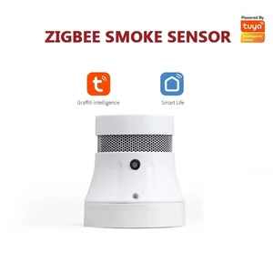 tuya zigbee smart smoke detector sensor security alarm smoke alarm fire protection smart sensor work with tuya smart life app free global shipping