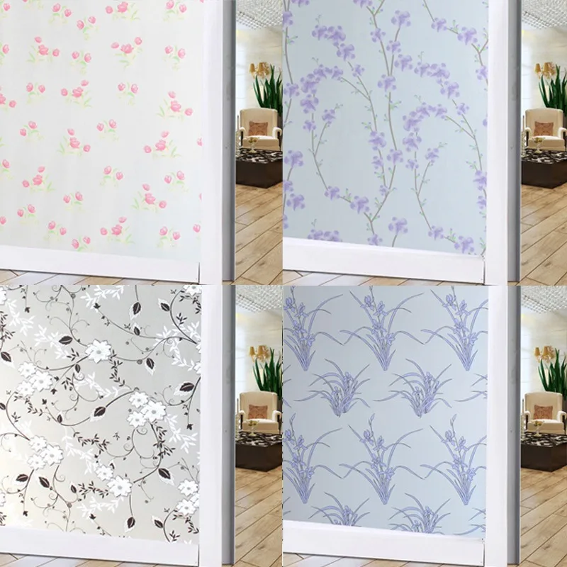 

45x100cm Translucent Window Film Paper Bathroom Sliding Doors Toilet Self-Adhesive Opaque Decoration Glass Sticker Fensterfolie