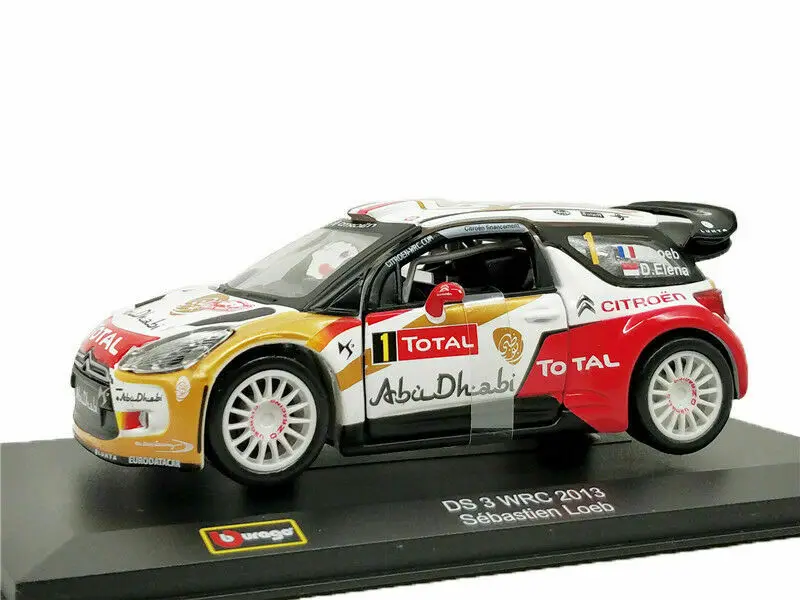 Модель гоночного автомобиля Bburago 1:32 Citoren DS 3 WRC 2013 Себастьян лоeb Mikko hirvонен новинка