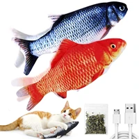 realistic fish simulation cat toys electronic flapping jumping 30cm interactive chewing catnip toy for pet cats kitten products