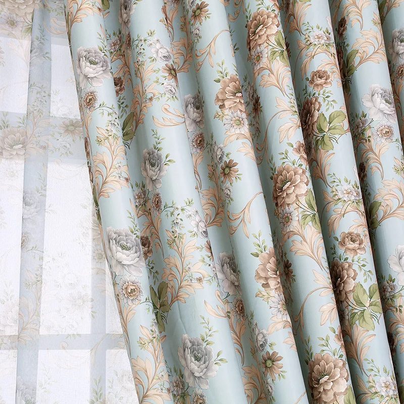 Американский занавес s для гостиной столовой спальни пасторальные шторы в