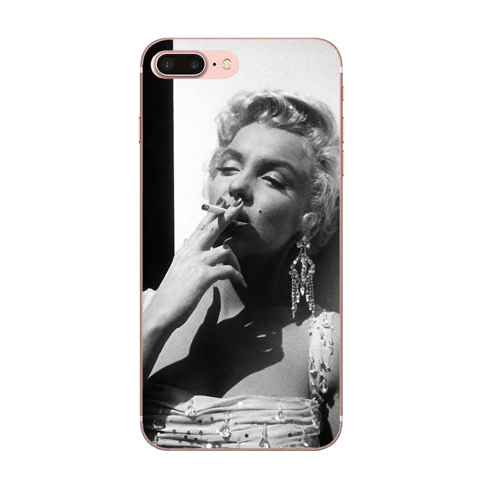Marilyn Monroe Smoking For Samsung Galaxy A10 A20 A20E A3 A40 A5 A50 A7 J1 J3 J4 J5 J6 J7 2016 2017 2018 TPU Phone Capa | Мобильные