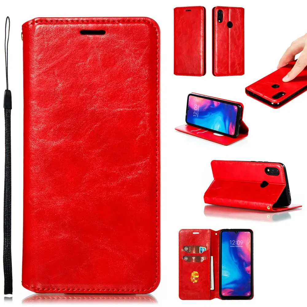 Чехол для Xiaomi Redmi Note 7 6 5 Pro GO 6A 6Pro с рисунком Crazy Horse из искусственной кожи прочная