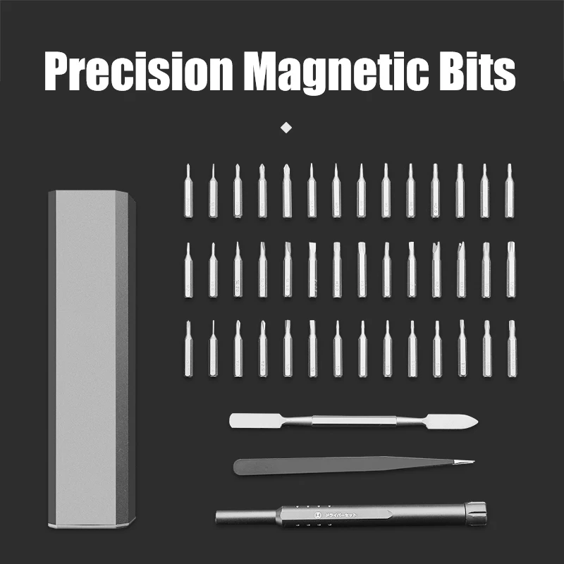 

Screwdriver Set Precision Magnetic 30 44 Drill Bits Mobile Phone Computer Repair Multifunctional DIY Removable Mini Tool Box