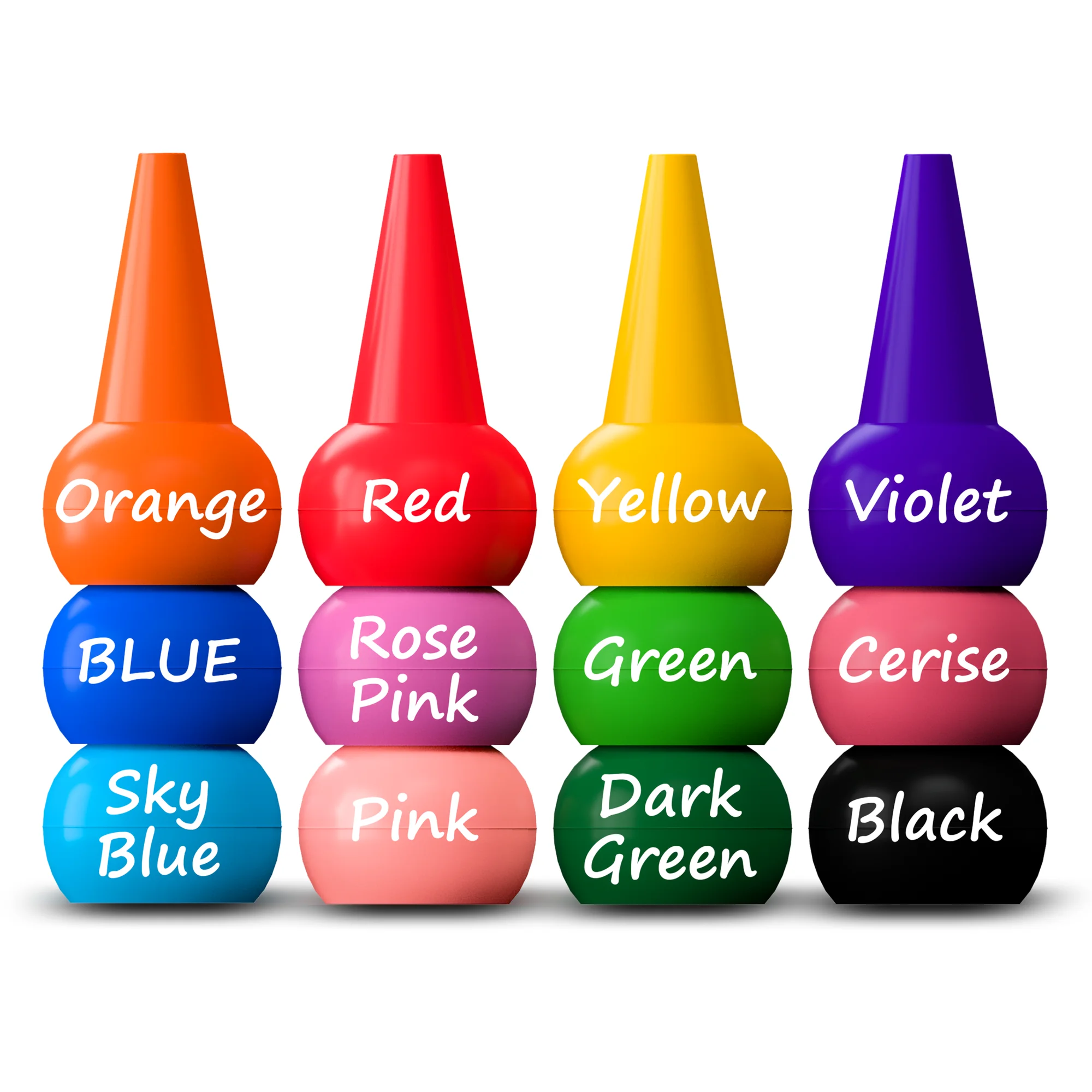 Crayones de cera multicolores para ni&ntilde;os, l&aacute;piz de dibujo con agarre de Palma, juguetes apilables seguros y no t&oacute;xicos-1