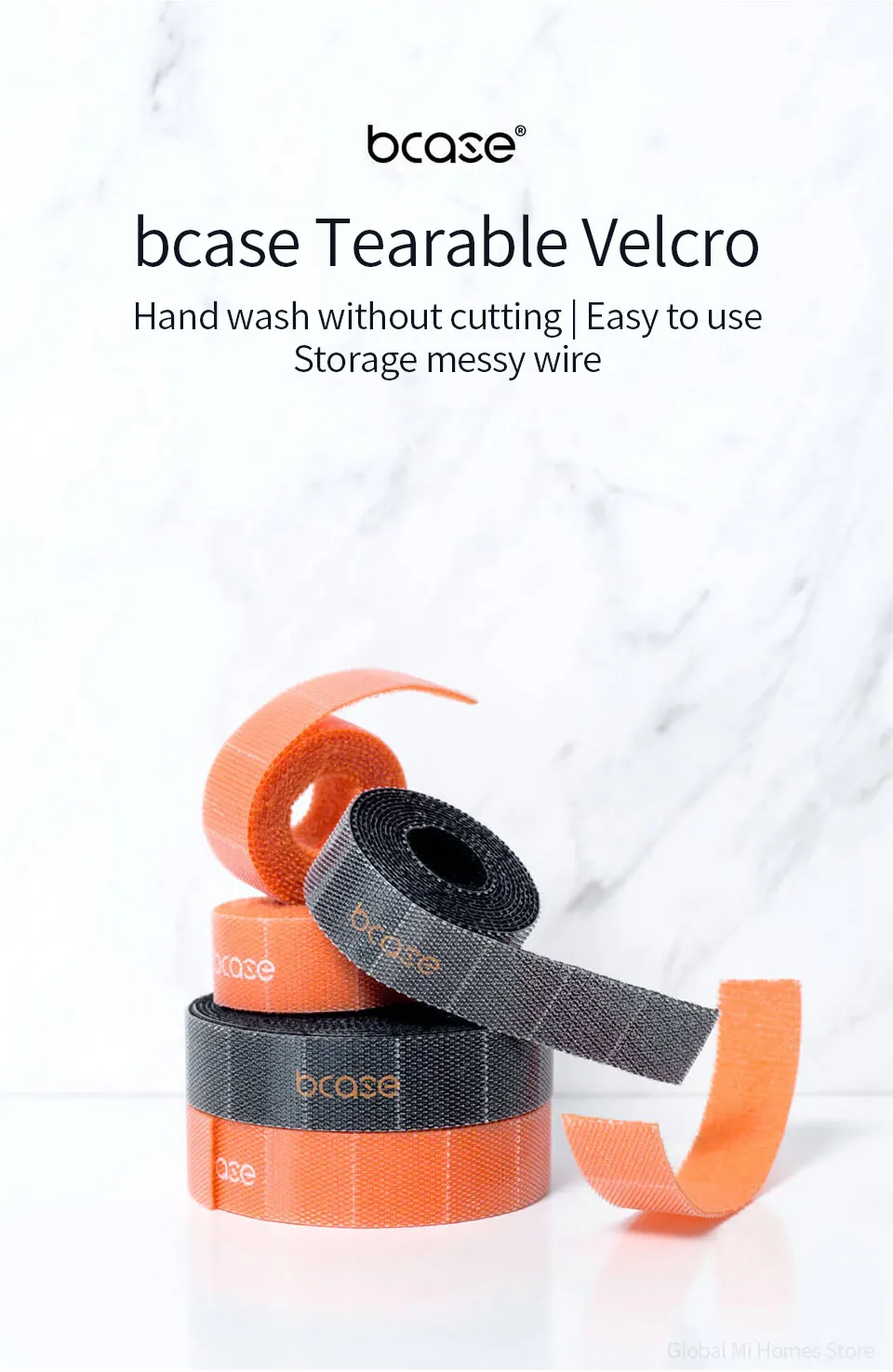 Xiaomi BCASE съемный волшебный паста кабель передачи данных, зарядный кабель композиции и приема компьютера Волшебная паста линия полосы PP крюк материал