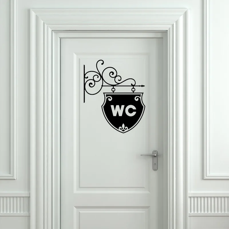 

Removable Cute Decals Art Washroom Toilet WC Sticker Family DIY Decor Living Room Decor Wall Sticker Bathroom Home Decoration