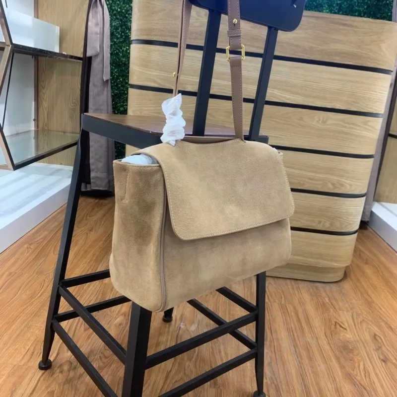 

Korean Style New Womens High Capacity Suede Vintage Crossbody Bags Office Lady High Quality Armpit Design Fashion Shoulder Bag