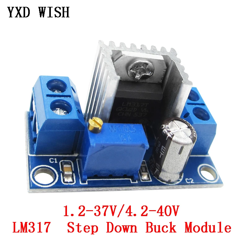 LM317 DC Регулируемый регулятор напряжения Линейный источник питания dc 4 2 40V 1.2 37V