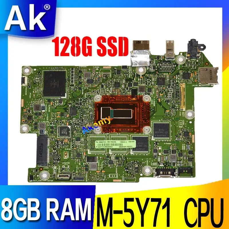 

T300CHI материнская плата для ноутбука Asus T300CHI T300CH T300C T300CHIA материнская плата 90NB07G0-R01000 с M-5Y71 CPU 8 Гб RAM 128G SSD
