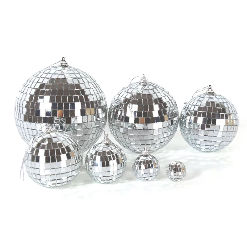 Bola reflectante para decoraci&oacute;n de &aacute;rbol de Navidad, Bola brillante para cumplea&ntilde;os, boda, hogar, fiesta, Bar, adorno-1