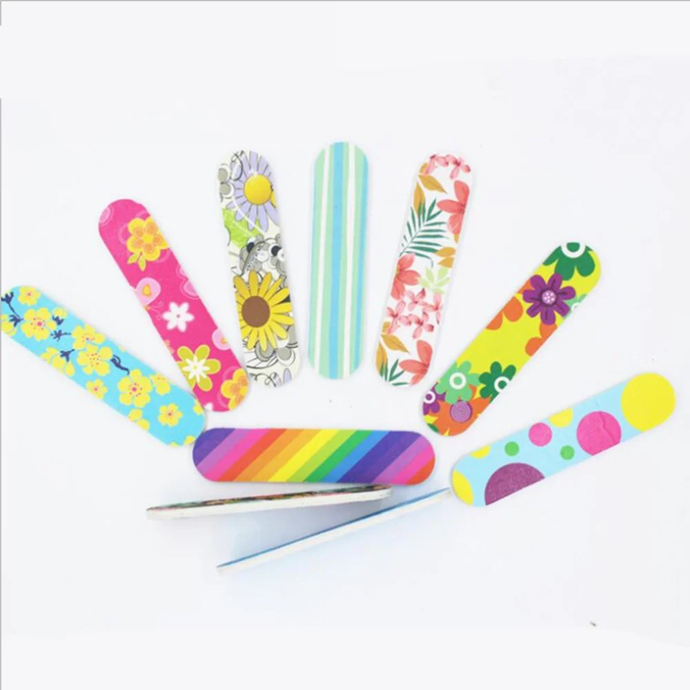 

50pcs Mini Nail Files Bulk Double Side Printed Emery Boards Manicure Tools for Nails Art