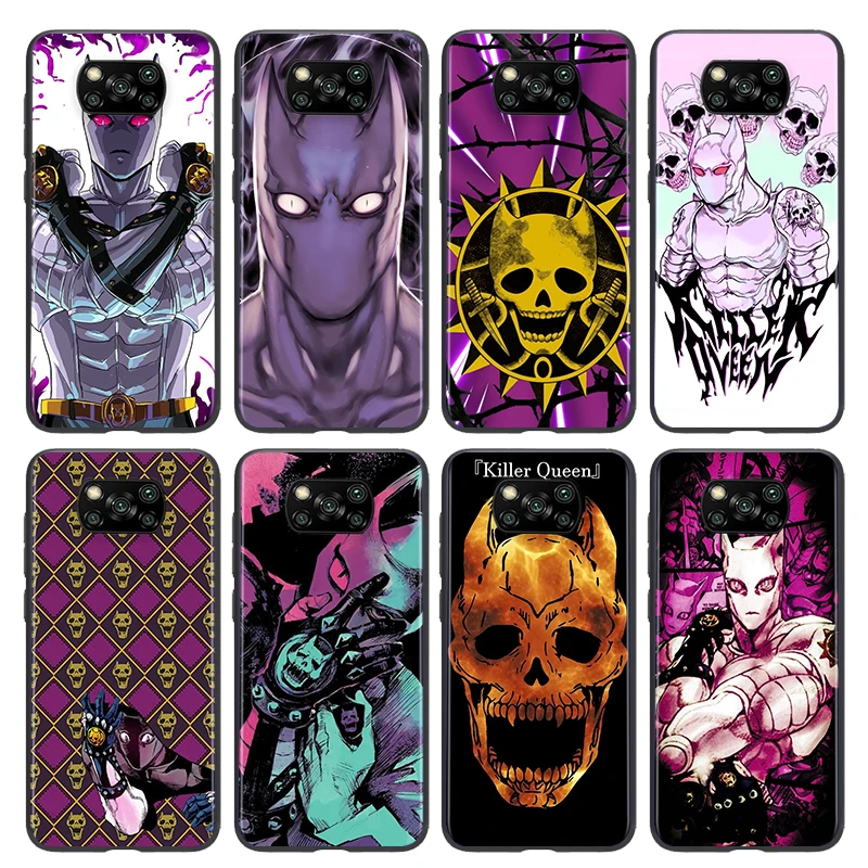 

Anime JoJo Killer Queen Hard For Xiaomi Poco X3 NFC GT M3 M2 X2 F3 F2 Pro C3 F1 Mi Play Mix 3 A2 A1 6X 5X Black Phone Case