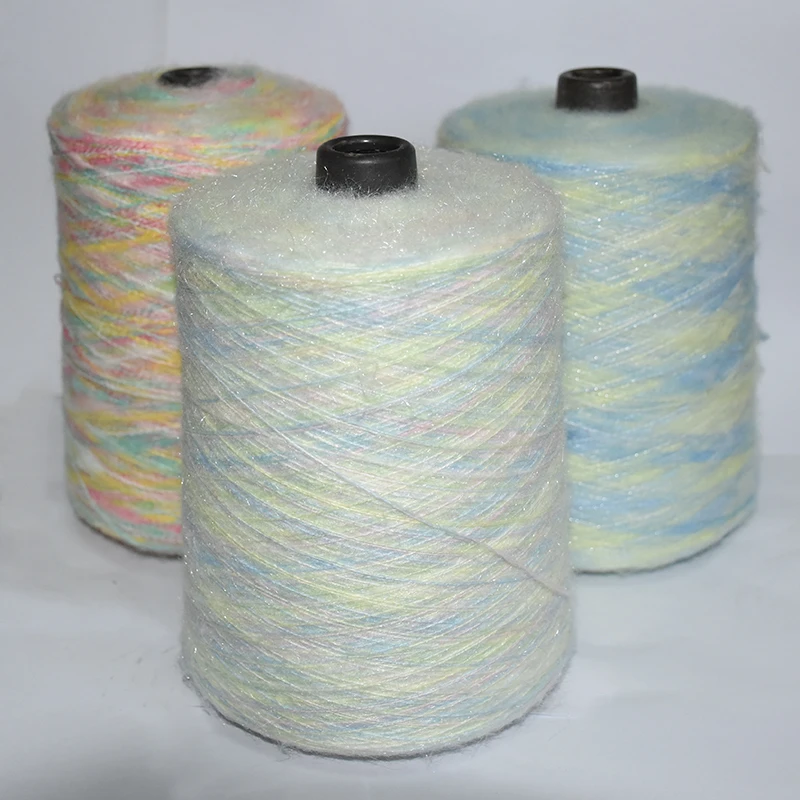 500 г мохеровая пряжа для ручной вязки сегментная окрашенная детская