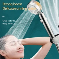 hot sell pressure rainfall shower head water saving filter spray three speed switch water stop nozzle high pressure water saving