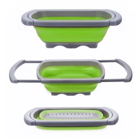 silicone collapsible colander quart over the sink strainer round folding food grade silicone vegetable strainers dishwasher