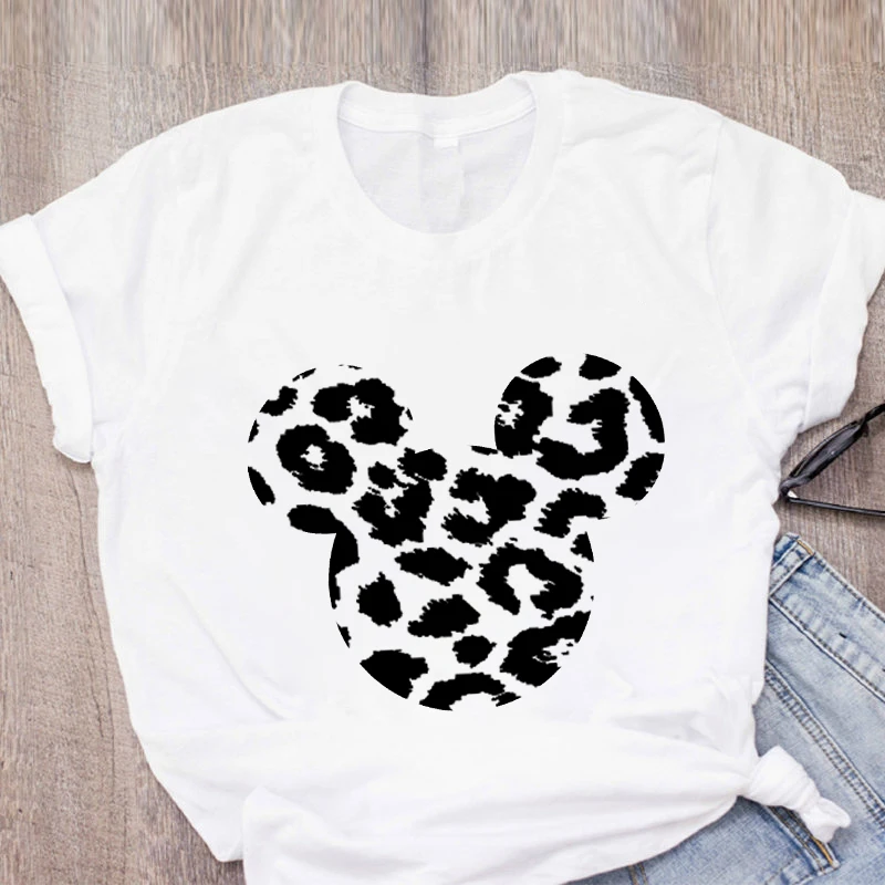 

Cute Mouse Head Print Harajuku T Shirt Women T Shirt 2022 Summer Casual Tshirt O-neck Short-sleeved Tee Shirt Women Mujer