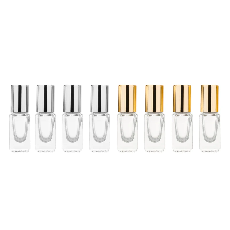 MUB-5pcs, высокое качество, 3 мл, мини эфирные масла, металлический роликовый шар, стеклянные флаконы для духов, пустые, роликовые, многоразовые