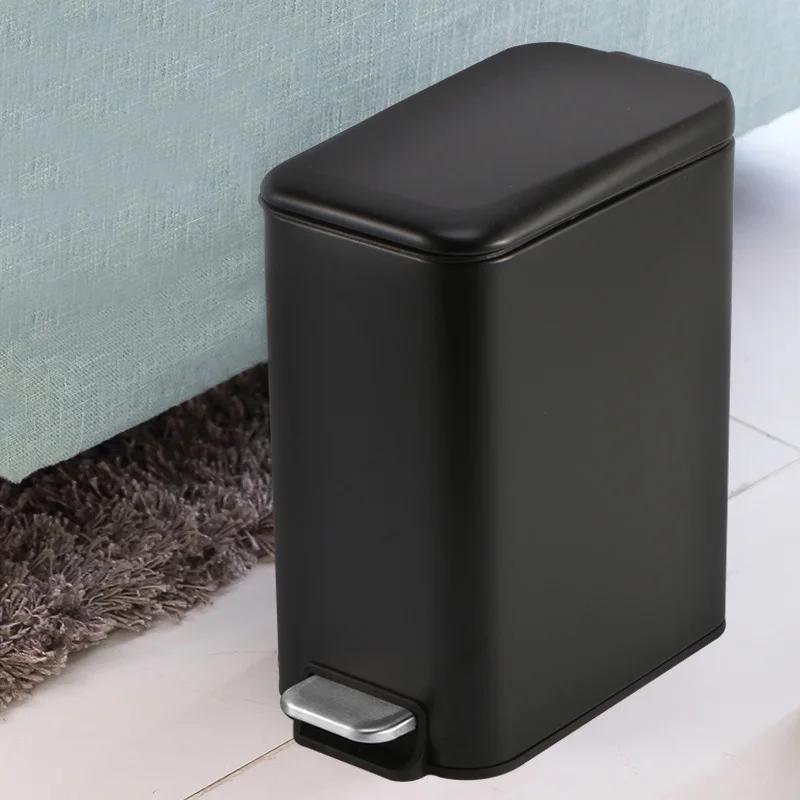 5L Rectangular Small Stainless Steel Step Trash Can Wastebasket Garbage Container Bin for Bathroom Dropshipping FAS