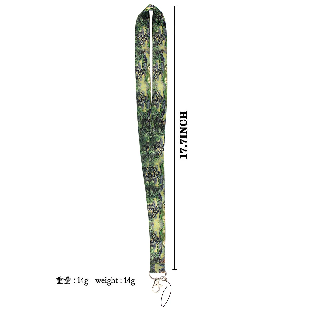 20pcslot ad449 patchfan vangogh art lanyard keychains badge id lanyards mobile phone rope key lanyard neck straps accessories free global shipping