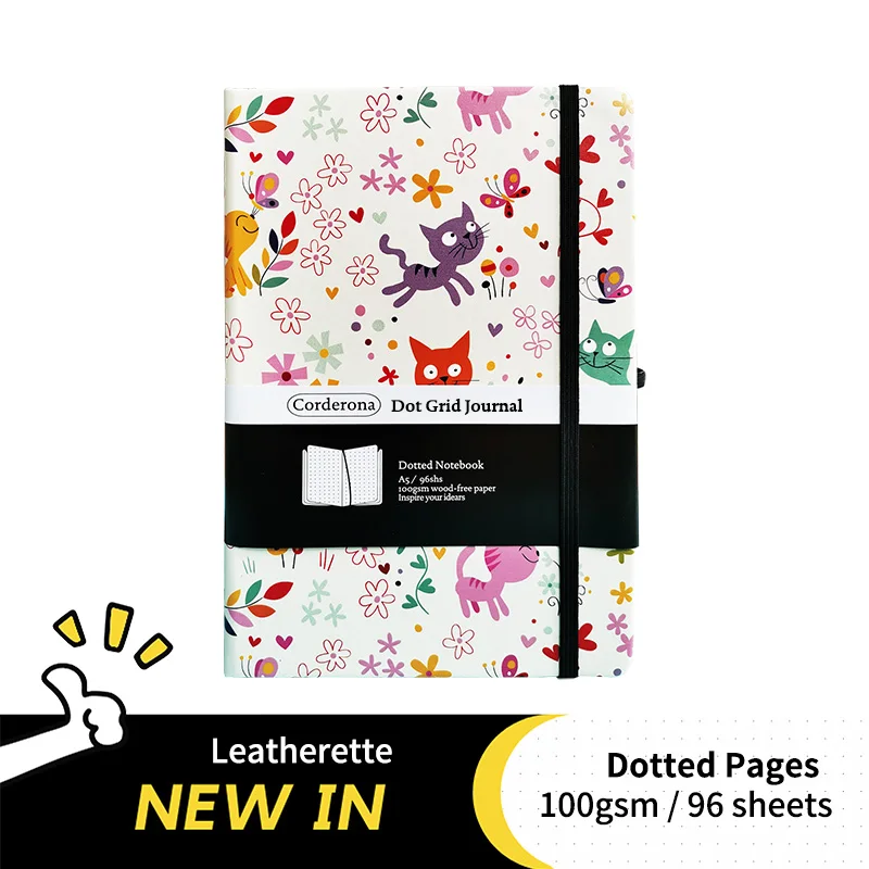 Lovely Cats A5 Dotted Journal Hard Cover 100gsm Bullet Notebook