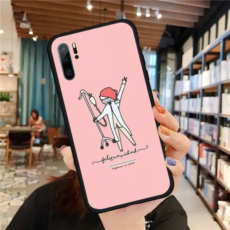 

Cartoon Medicine Doctor Nurse Phone Case For Huawei honor Mate P 9 10 20 30 40 Pro 10i 7 8 a x Lite nova 5t