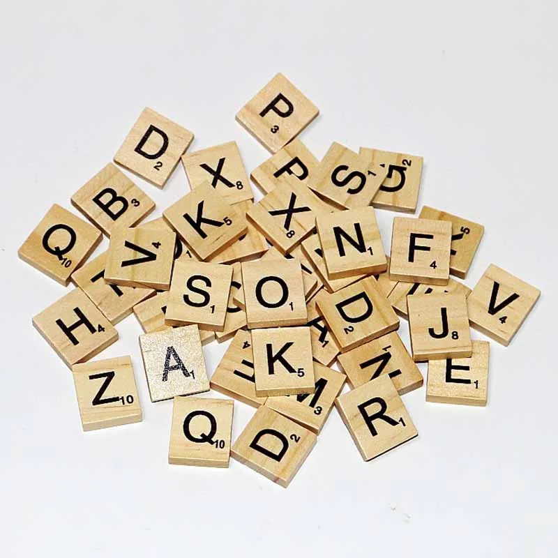 100 шт./лот деревянные алфавиты Детские игрушки Монтессори Обучающие Развивающие