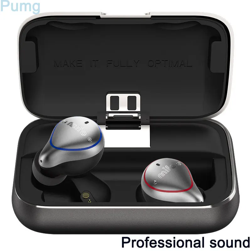 Gray Profession HIFI Mifo O5 спортивные HIFI наушники стерео ультра маленькие Мини невидимые Беспроводные Бизнес наушники Bluetooth наушники с микрофоном для водителя - Цвет: Gray Profession HIFI