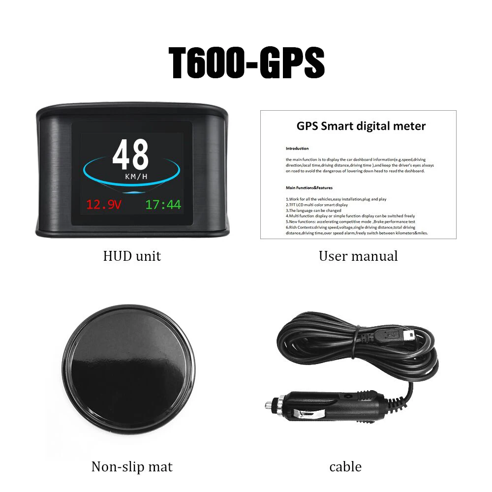 Универсальный автомобильный проектор скорости Hud GPS OBD цифровой дисплей