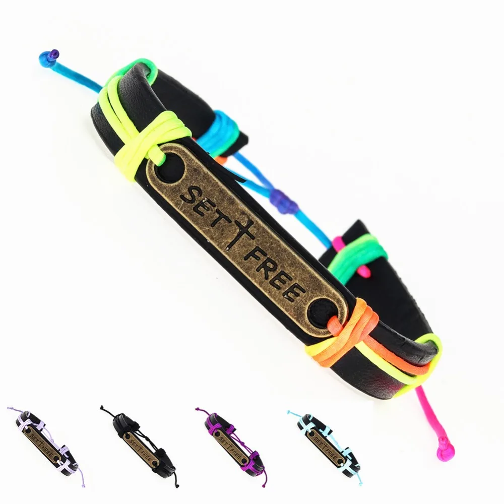 Винтажные повседневные бронзовые браслеты 6 шт./лот свобода слова счастливое